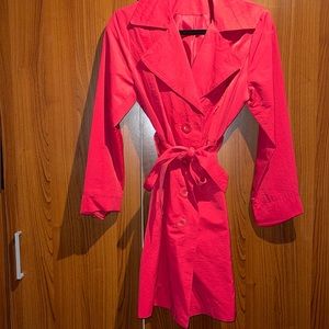 Red trench coat